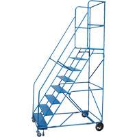 CSA-Certified Rolling Step Ladder with Locking Step, 8 Steps, 30" Step Width, 72" Platform Height, Steel Sidevic Inc.