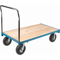 Chariot &agrave; plateforme robuste, 48" lo x 24" la, Capacit&eacute; de 1200 lb, Roues en Pneumatique Sidevic Inc.