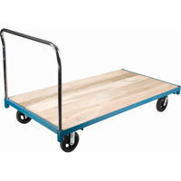 Chariot &agrave; plateforme robuste, 96" lo x 48" la, Capacit&eacute; de 2000 lb, Roues en Caoutchouc Sidevic Inc.