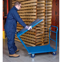 Chariots &agrave; tablettes/plateforme, Acier, 24" la x 36" p x 40" h, Capacit&eacute; de la plateforme 1300 lb Sidevic Inc.