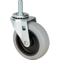 Stem Caster, Swivel, 3" (76 mm) Dia., 80 lbs. (36 kg.) Capacity Sidevic Inc.