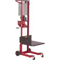 Platform Lift Stacker, Hand Winch Operated, 500 lbs Capacity, 54" Max Lift Sidevic Inc.