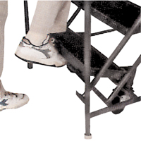 Slope Rolling Ladder, 9 Steps, Anti-Skid, 50° Incline, 90" High Sidevic Inc.