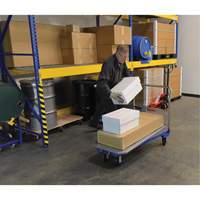 Platform Cart, 48" L x 24" W, 1500 lbs. Capacity, Mold-on Rubber Casters Sidevic Inc.