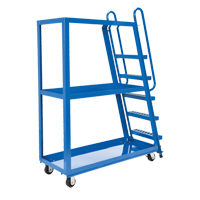 Stock Picking Cart, Steel, 21-7/8" W x 56-1/8" D, 3 Shelves, 1000 lbs. Capacity Sidevic Inc.