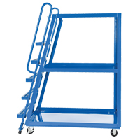 Stock Picking Cart, Steel, 27-7/8" W x 56-1/8" D, 3 Shelves, 1000 lbs. Capacity Sidevic Inc.