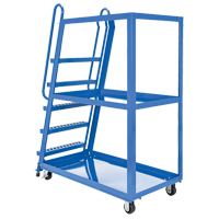 Stock Picking Cart, Steel, 27-7/8" W x 56-1/8" D, 3 Shelves, 1000 lbs. Capacity Sidevic Inc.