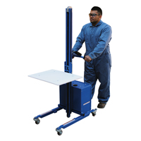 Quick Lift Platform Stacker, Electric Operated, 175 lbs. Capacity, 57" Max Lift Sidevic Inc.