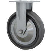Heavy-Duty Caster, Rigid, 8" (203.2 mm), Solid Elastomer, 1000 lbs. (453.6 kg.) Sidevic Inc.