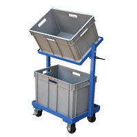 Stock Cart, Steel, 30-11/16" W x 19-1/4" D, 2 Shelves, 200 lbs. Capacity Sidevic Inc.