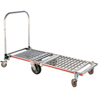 Six Wheel Folding Platform Truck, Aluminum, 1550 lbs., 61-7/8" L x 23-1/4" W, 39" High Sidevic Inc.