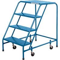 Escabeau roulant CSA, 4 marches, Largeur de la marche 22", Hauteur de la plateforme 37", Acier Sidevic Inc.