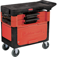 Chariots de travail Trades a/compartiment, 2 tiroirs, 38" lo x 19-1/4" la x 33-3/8" h, Noir Sidevic Inc.