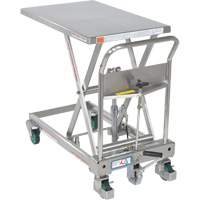 Hydraulic Scissor Lift Table, 31-1/2" L x 19-1/2" W, Stainless Steel, 550 lbs. Capacity Sidevic Inc.
