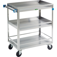 Guard Rail Carts, 3 Tiers, 19" W x 34-3/4" H x 31" D, 500 lbs. Capacity Sidevic Inc.