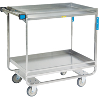 Guard Rail Carts, 2 Tiers, 23" W x 37-1/4" H x 38-5/8" D, 700 lbs. Capacity Sidevic Inc.