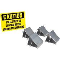 Aluminum Wheel Chock Kit, 7" W x 6" D x 6" H Sidevic Inc.