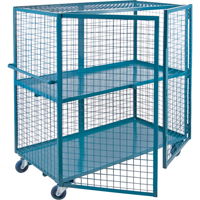 Wire Mesh Truck, 2 Tiers, 39" L x 26" W x 62.5" H, 1200 lbs. Cap. Sidevic Inc.