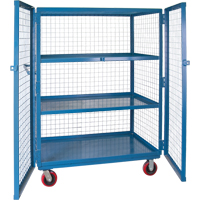 Wire Mesh Truck, 3 Tiers, 51" L x 32" W x 62.5" H, 2400 lbs. Cap. Sidevic Inc.