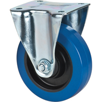 Roulette bleue, Fixe, 5" (127 mm), Caoutchouc, 400 lb (181 kg) Sidevic Inc.
