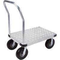 Aluminum Platform Truck, 24" W x 36" L, 1200 lbs. Cap., Flat Free Wheels Sidevic Inc.