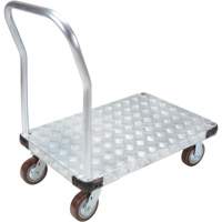 Aluminum Platform Truck, 24" W x 36" L, 3400 lbs. Cap., Polyurethane Wheels Sidevic Inc.