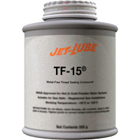 TF-15&reg; Metal-Free Thread Sealing Compound, Brush-Top Can, 227 ml, -46° C - 315° C/50° F - 600° F Sidevic Inc.