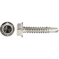 100-Piece Drill-X&reg; Hex HD Tapping Screws, #12 Dia., 1-1/4" L, Zinc Plated Sidevic Inc.