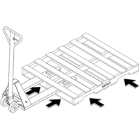 4-Way Hydraulic Pallet Truck, 48" L x 7" W, 4000 lbs. Capacity Sidevic Inc.