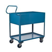 Chariots de service &agrave; bordure profonde, 2 Tiers, 24" la x 47" h x 36" p, Capacit&eacute; 1200 lb Sidevic Inc.