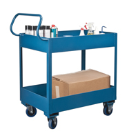 Chariots de service &agrave; bordure profonde, 2 Tiers, 24" la x 47" h x 36" p, Capacit&eacute; 1200 lb Sidevic Inc.