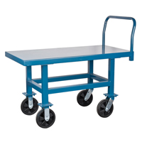 Chariots &agrave; plateforme sur&eacute;lev&eacute;e, 48" lo x 24" la x Capacit&eacute; 2000 lb, Roues en Nylon Sidevic Inc.