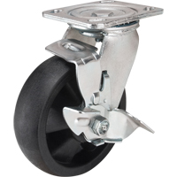 Hi-Temp Caster, Swivel with Brake, 6" (152.4 mm), Nylon, 880 lbs. (399 kg.) Sidevic Inc.