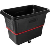 Heavy-Duty Utility Cube Truck, Black Recycled Plastic, 43-1/4" L x 28" W x 33-3/4" H, 12 cu. ft. Volume, 800 lbs. Capacity Sidevic Inc.