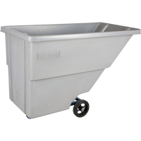 Chariot basculeur en acier, Poly&eacute;thyl&egrave;ne, 0,625 vg³, Capacit&eacute; de charge de 500 lb Sidevic Inc.