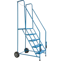 Escabeau roulant avec rails pour acc&egrave;s &agrave; une remorque, 4 marches, Largeur de la marche 22", Hauteur de la plateforme 37", Acier Sidevic Inc.