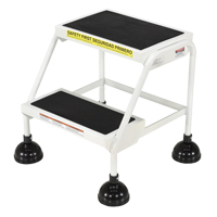 Stop-Step Ladders, 2 Steps, 16" Step Width, 18-9/16" Platform Height, Steel Sidevic Inc.