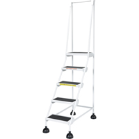 Light-Duty Stop-Step Ladders, 5 Steps, 16" Step Width, 47-11/16" Platform Height, Steel Sidevic Inc.