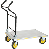 Folding Ergo-Handle Platform Truck, Aluminum, 660 lbs., 35-1/2" L x 24" W, 41" High Sidevic Inc.