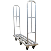 Aluminum U-Boat Platform Truck, 16" W x 63" L, 1322 lbs. Cap., Polyurethane Wheels Sidevic Inc.