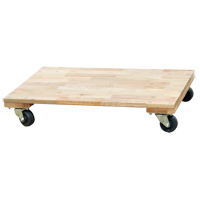 Socle roulant &agrave; plateforme en bois solide, Roues en Caoutchouc, Capacit&eacute; de 900 lb, 18" la x 30" p x 6" h Sidevic Inc.