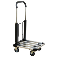 Folding Handle Platform Truck, Aluminum, 300 lbs., 28" L x 16" W, 37.75" High Sidevic Inc.