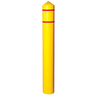 Enveloppe lisse pour butoir avec bandes r&eacute;fl&eacute;chissantes, 4" dia. x 56" l, Jaune Sidevic Inc.