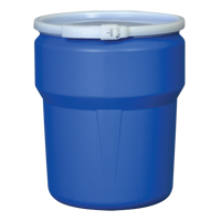 Baril emboîtable en poly&eacute;thyl&egrave;ne, 10 gal. US (8,33 gal. imp.), Dessus ouvert, Bleu Sidevic Inc.