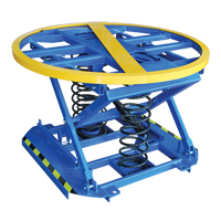 Spring-Operated Pallet Lifter, 43-5/8" L x 43-5/8" W, 4400 lbs. Cap. Sidevic Inc.