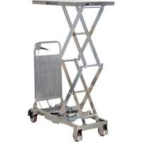 Manual Hydraulic Scissor Lift Table, 27-1/2" L x 17-3/4" W, Partial Stainless Steel, 220 lbs. Capacity Sidevic Inc.
