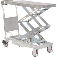 Manual Hydraulic Scissor Lift Table, 35-1/2" L x 20" W, Partial Stainless Steel, 800 lbs. Capacity Sidevic Inc.