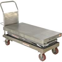 Manual Hydraulic Scissor Lift Table, 47-1/2" L x 24" W, Partial Stainless Steel, 1500 lbs. Capacity Sidevic Inc.