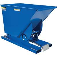 Self-Dumping Hopper, Steel, 3/4 cu.yd., Blue Sidevic Inc.