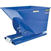 Self-Dumping Hopper, Steel, 1 cu.yd., Blue Sidevic Inc.